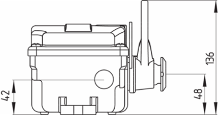 Pull-Wire Emergency Stop Switch, IP66/IP67, 100 m Wire Length, 2,771 g