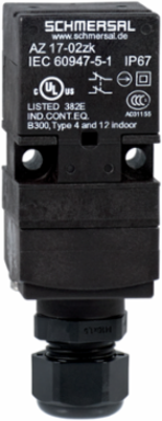 Safety Switch with Separate Actuator, 30 mm x 60 mm, 2 Actuating Directions, IP67