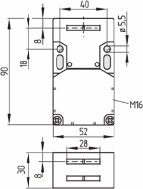 AZ 16 Safety Switch with Thermoplastic Enclosure, IP67, 52 mm x 90 mm x 30 mm