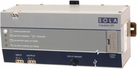DIN Rail UPS - Single Phase, 500VA/300W, Simulated Sinewave Output