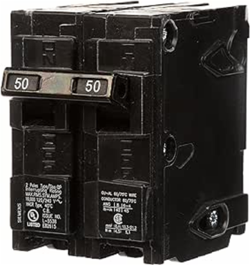 Siemens Q250 50 Amp 2 Pole Circuit Breaker 10kA Rated