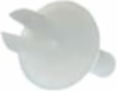 Nylon Rivet for Wiring Duct, White, 100 Pieces, 0.19 Inch Width