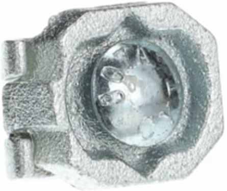 Cable Tray Connector for #8 Sol. - 2 Str., 5/16 Inch Carriage Bolt, Iron