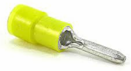 INS VINYL PIN TERMINAL 12-10 YELLOW