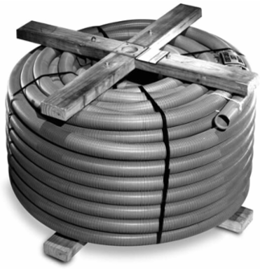 1-1/2 Inch P&C Flex Gray Non-Metallic Corrugated Duct, 250 Feet Long