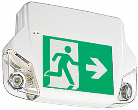 Exit Combination Unit, 12-3/8 Inch Height x 17 Inch Width, 50W Battery