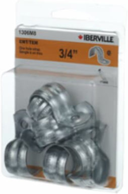 1 HOLE EMT STRAP 3/4 IN PKG/8