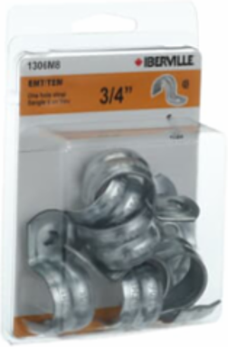 1 HOLE EMT STRAP 3/4 IN PKG/8