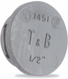 Non-Metallic Knockout Plug 1/2 Inch Thermoplastic for Rigid/IMC Conduit