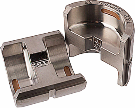 Crimping Die for 12-14 Ton Tools, 1.9x1.9x1.6 Inch, Alloy Steel, Color Brown
