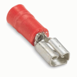 INS VINYL FEM-187 DISC 22-18AWG RED