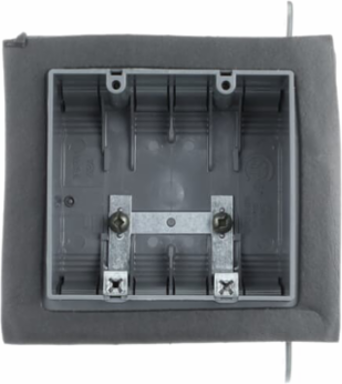 Two-Gang Airtight Device Box 33 Cubic Inches, Gray, Non-Metallic