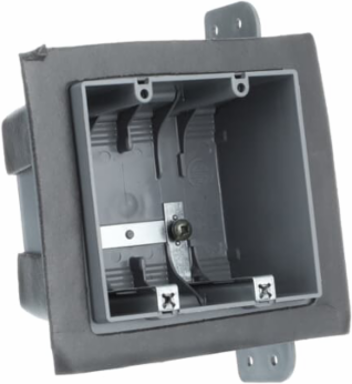 Two-Gang Airtight Device Box 33 Cubic Inches, Gray, Non-Metallic