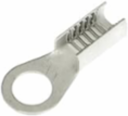 RING TERM CU 16-12 AWG 1/4 STUD
