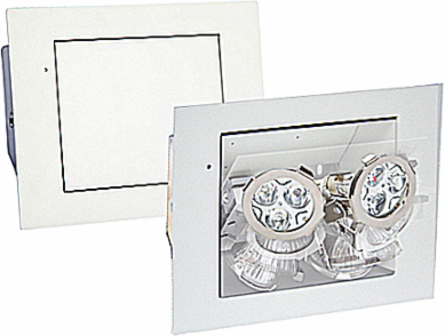 Remote Lighting Unit, 24VDC, 2 MR16 LED Lamps, 9-1/8 Inch Width, 7-1/4 Inch Height