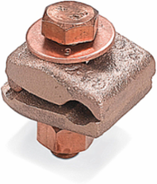 Bolted Bronze Ground Connector 2/0-250 Conductor Size, Rod 1/2 Inch, 2 Inch x 1-1/2 Inch