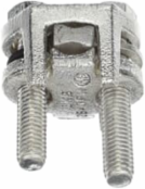 Aluminum Two-Bolt Connector with Spacer, 4/0-6 Wire Range, 9/16 Inch Bolt Size