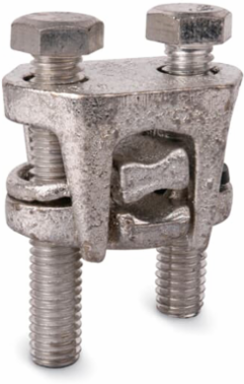 Aluminum Two-Bolt Connector with Spacer, 4/0-6 Wire Range, 9/16 Inch Bolt Size