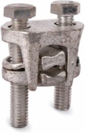Aluminum Two-Bolt Connector with Spacer, 4/0-6 Wire Range, 9/16 Inch Bolt Size
