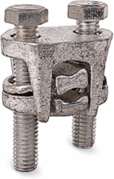Two-Bolt Connector for 1/0 - 4/0 Str. Main, Bolt Size 9/16 Inch, Copper