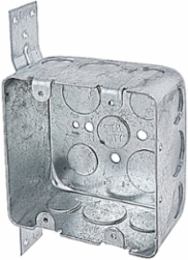Two-Gang Outlet Box, 45 Cubic Inches, 4 Inch x 4 Inch x 2-1/8 Inch Deep