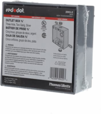 RAINTIGHT DEV BOX-2 GANG, 3 HOLE