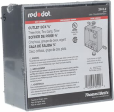 RAINTIGHT DEV BOX-2 GANG, 3 HOLE