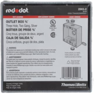 RAINTIGHT DEV BOX-2 GANG, 3 HOLE