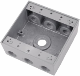 Universal Weatherproof Box 30.3 Cubic Inches, 7 Outlets, 1/2 Inch Hub Size