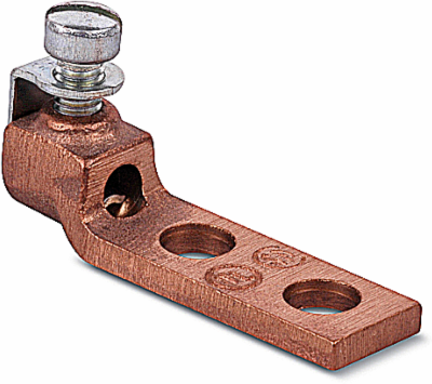 Locktite Copper Two-Hole Lug, Conductor Range 2/0 to 4/0, 35 lbs. per 100