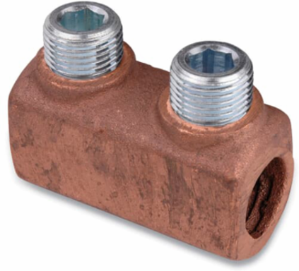 Copper Two-Way Connector for 1 Sol.-2/0 Cable, UL E9809