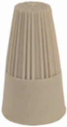 Gray Non-Winged Wire Connector, Polypropylene, Size Min 1 #22 + 1 #20, Max 3 #16, 100 Pieces