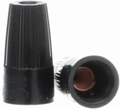 Black High Temperature Wire Connector #18-#12, 600V, Phenolic, 302°F