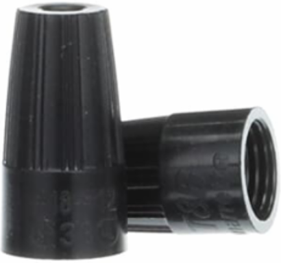 Black High Temperature Wire Connector #18-#12, 600V, Phenolic, 302°F