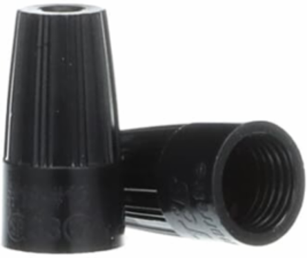 Black High Temperature Wire Connector #18-#12, 600V, Phenolic, 302°F
