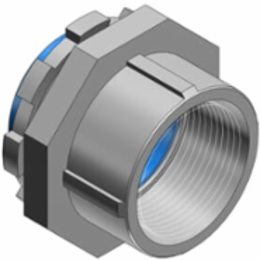 Steel Hub Connector 1/2 Inch, Zinc Plated, Nylon Insulated, UL Listed 105 C