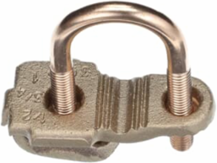 Bronze Waterpipe Ground Clamp 1/2-1 Inch, UL Listed for Direct Burial, Gnd 4-4/0