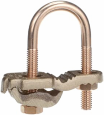 Bronze Waterpipe Ground Clamp 1/2-1 Inch, UL Listed for Direct Burial, Gnd 4-4/0