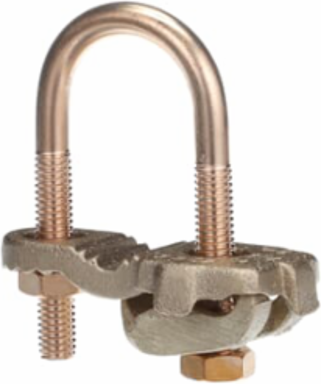 Bronze Waterpipe Ground Clamp 1/2-1 Inch, UL Listed for Direct Burial, Gnd 4-4/0