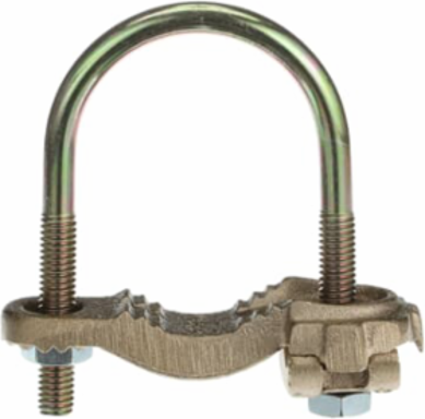 Waterpipe Ground Clamp 4-4/0 Wire Range, 1-1/4 to 2 Inch Pipe, Bronze