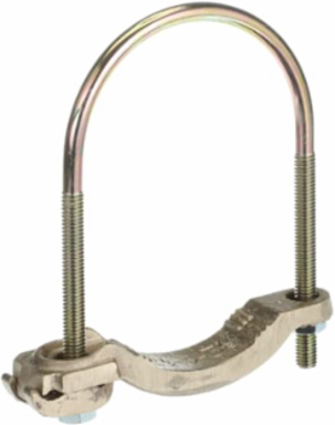 Waterpipe Ground Clamp 4 - 4/0, 2-1/2 Inch - 3-1/2 Inch, Bronze Saddle