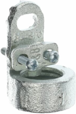 Ground Clamp Conduit Hub for 1 Inch Conduit, Wire Range 8 - 3/0, Iron Material