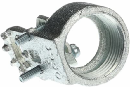 Ground Clamp Conduit Hub for 1 Inch Conduit, Wire Range 8 - 3/0, Iron Material