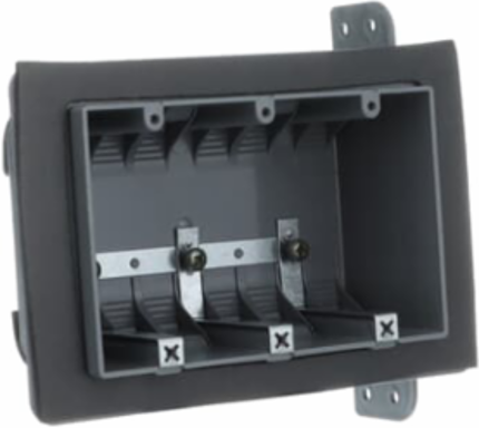 THREE GANG AIRTIGHT PLASTIC BOX