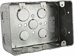 Gang Box 3 Outlet, 5-13/16 Inch Length x 4 Inch Width x 2-1/8 Inch Depth, Steel