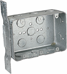 Three Gang Drawn Style Device Box, 5-13/16 Inch x 4 Inch x 2-1/8 Inch, Steel