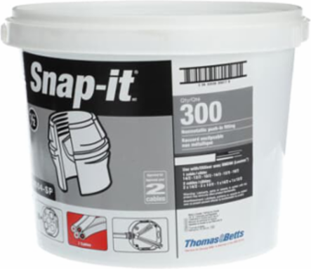 PLASTIC CONN 1/2 BUCKET 300