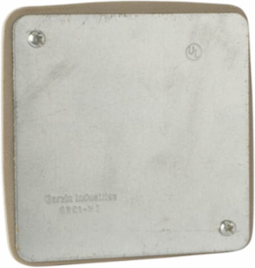 4 Inch Square Pre-Galvanized Steel Vapor Tight Outlet Box Cover