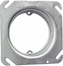 Square Outlet Box Cover 4 Inch x 3/4 Inch Raised, Pre-Galvanized Steel