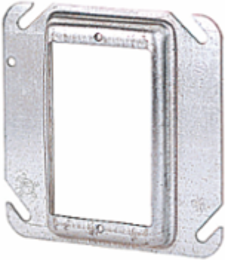 Square Outlet Box Covers, 4 Inch x 1/2 Inch, Pre-Galvanized Steel, 3.5 Cubic Inches